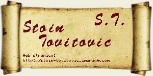 Stoin Tovitović vizit kartica